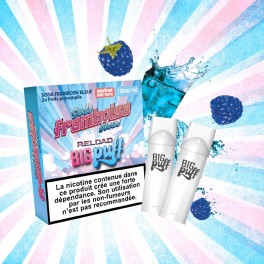 Pod Soda Framboise Bleue - Big Puff Reload (Pack 2) | Grossiste puff e cigarette jetable | Greenvillage.fr