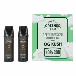 Cartouche rechargeable CBD OG Kush - Wilo x Greeneo (Par 2)