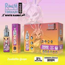 Puff Tornado 7000 puff 2% by Randm - White Rabbit