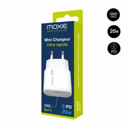 Adaptateur Mural USB-C 20W (Charge Rapide) - Moxie