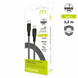 Chargeur en Nylon Type-C (1.2m) - Moxie